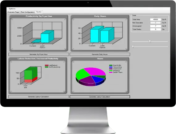 Structura software on monitor